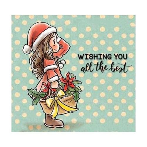 Girl Transparent Silicone Rubber Stamp And Metal Die Sheet Cling Scrapbooking DIY Cute Pattern Photo Album