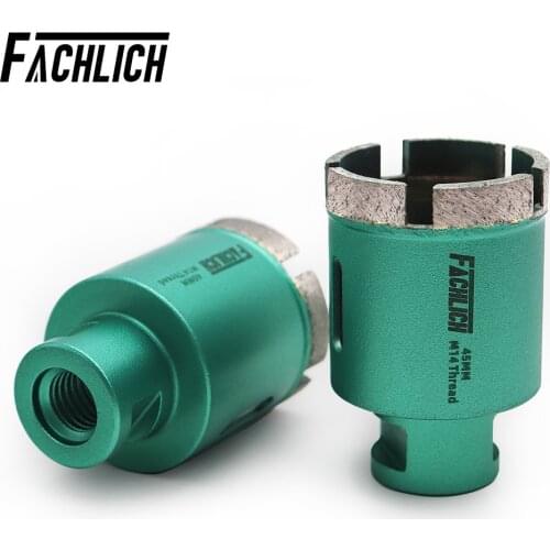 FACHLICH 2pcs/set Welded Diamond Cutter Bits Drilling Core Bits For Drilling Marble Granite M14 thread Drill Bits