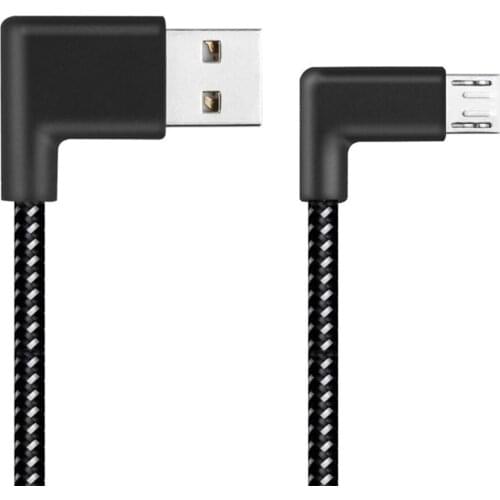 USB 2,0 zu Typ-C Kabel 90 Grad Stecker USB 3,1 Typ-C Schnelle Lade Datenkabel für alle Typ C Gerät Nylon Geflochtene Kabel
