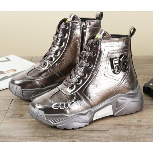 Shoes Woman Symphony PU Leather Sneakers Women Sewing Patchwork New Arrival Platform Shoes Bling Zapatos De Mujer