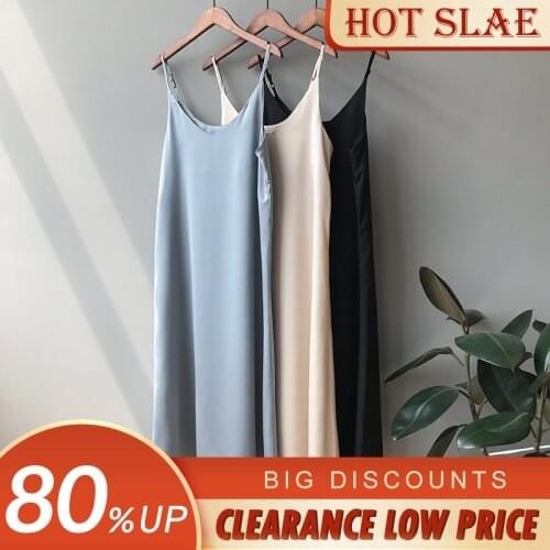 Summer Women Casual Dress Black Sexy V Neck Sleeveless Vintage Female Dress Long Boho Elegant Solid Satin Dress Vestidos 2021