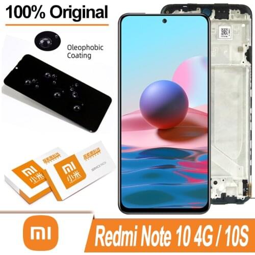 100% Original 6.43'' Display for Xiaomi Redmi Note 10 M2101K7AI, M2101K7AG Full LCD Touch Screen Digitizer Assembly Repair Parts