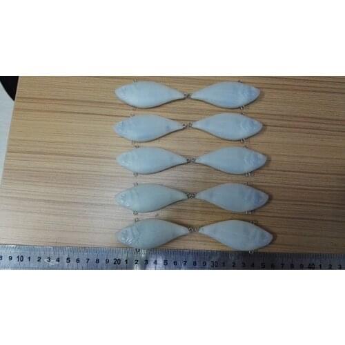 10pcs Unpainted Lipless Hard Baits Fishing Lure Bodies 3 1/8 Inch 9/16 OZ Blank lures JS#66