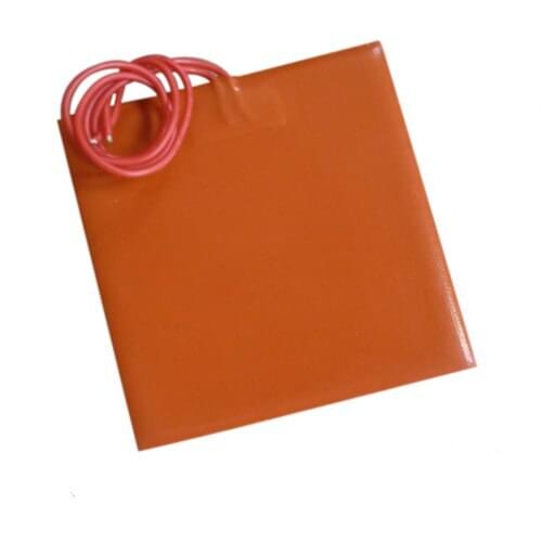 200 x 200 mm 12v 200 w Waterproof Flexible Silicone Heating Pad Heated pad for 3D Printer Thermal Conversion Efficiency High