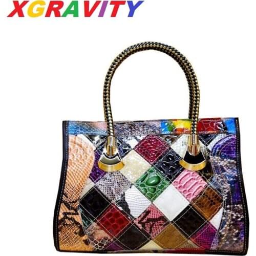 2021 New Colorful Genuine Leather Big Bag Fashion Ladies Cross Body European American Handbags Female Ladies Luxury Bag Girls