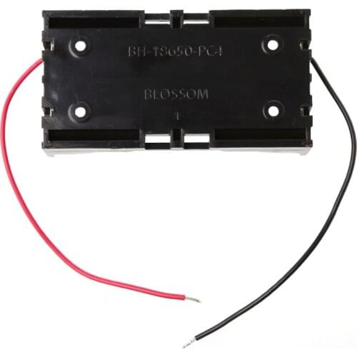 3.7V 2x 18650 Parallel Batteries Holder Box Storage Case Container With Wire New