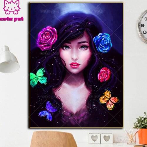 5d cross stitch Fantasy woman Home Wall Decor rhinestone pictures Diamond Painting Diy Crystal Full Diamond Painting Art Mosaic