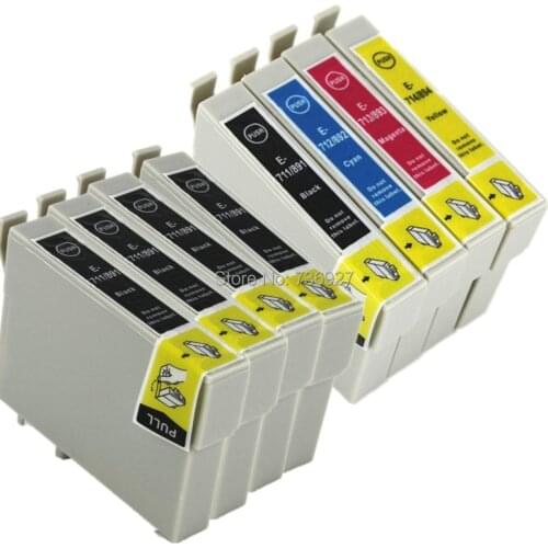 8X Compatible Ink Cartridge T0711 T0891 For Epson Stylus DX6050 DX7000F DX7400 DX9400F S20 S21 SX100 inkjet printer