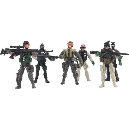 American Military Soldiers Combat Game Movable Joint Realistic Action Figure