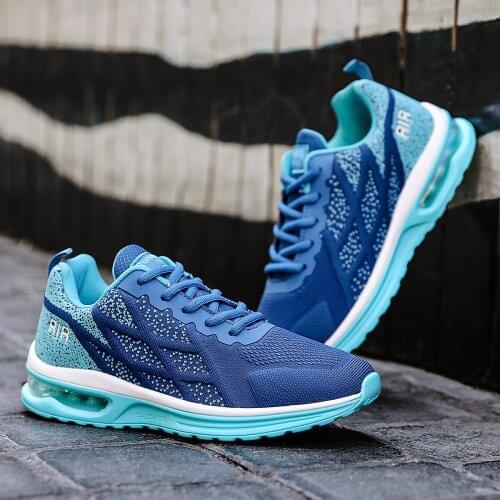 Damyuan 2020 Air Cushion Shock Absorption Men Women Casual Sports Shoes Man Breathable Tennis Training Shoes Male Blue Sneakers