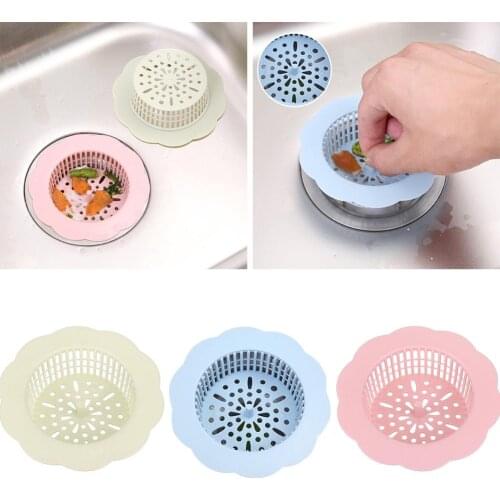 Flower Shape Sewer Drain Filter Cover Kitchen Basin Sink Strainer Waste Stopper kitchen bathroom accessories