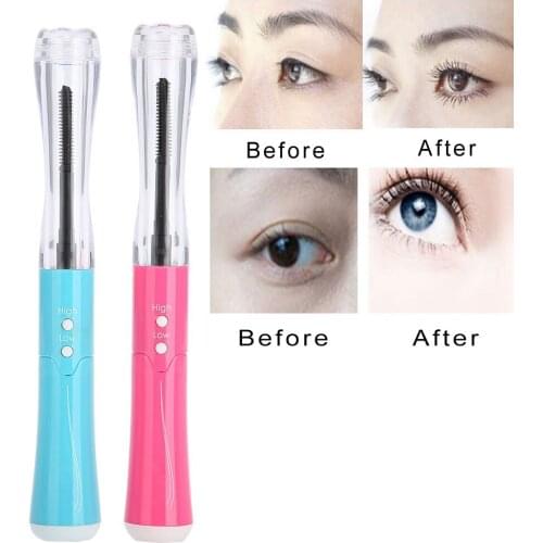 Mini Electric Heated Eyelash Curler 360 Rotary Heated Lasting Eyelashes Curling Brush Tow Level Heating Electric Makeup Tools