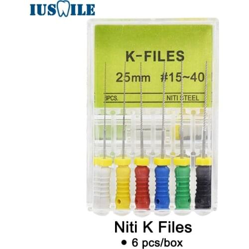 1 Box Niti K Files Hot Sale Endo Files Hand Use Endodontic Instruments 25mm 21mm