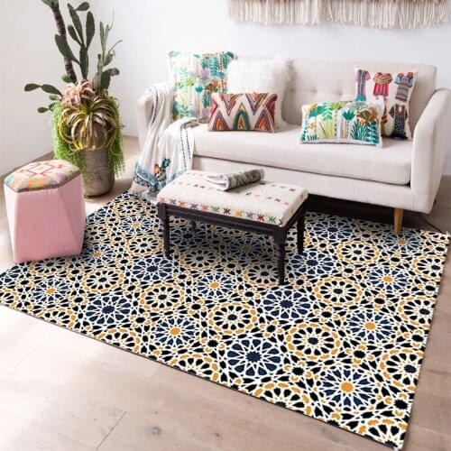 Geometric Bohemian Style Sitting Room Carpet Children Baby Room Bed Carpet Modern Bathroom Floor Mat Carpets Rug for Living Room