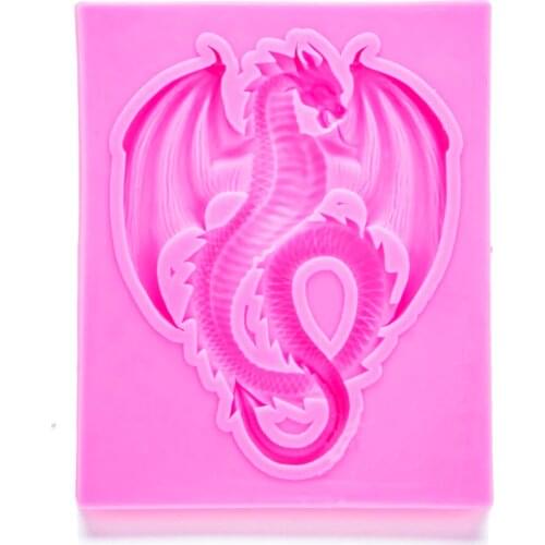Angel Wings Food grade 3D fondant cake silicone mold Soaring dragon for Reverse forming chocolate kitchen decoration tools F1012