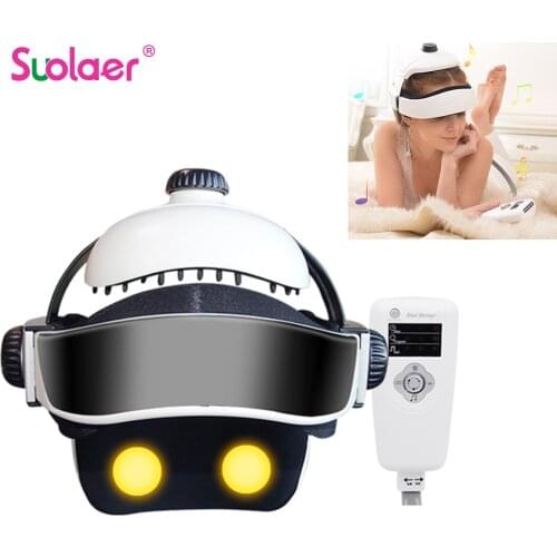 Electric Head Massager Brain Relax Adjustable Size Multifunction Head Brain Physiotherapy Massage Helmet Relax Music Massage Hat