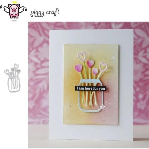 Piggy Craft metal cutting dies cut die mold Heart plant cup bottle Scrapbook paper craft knife mould blade punch stencils dies