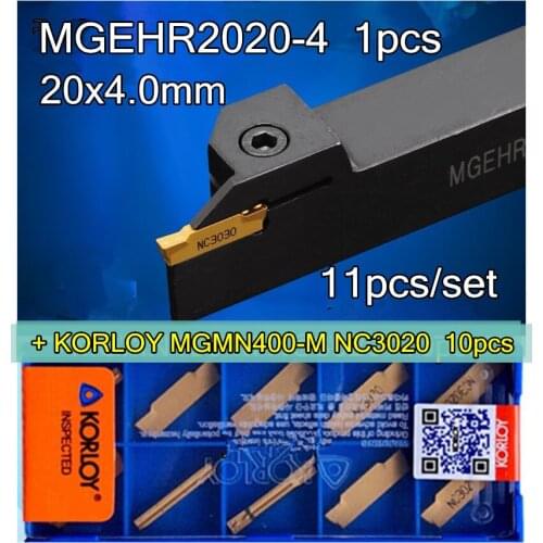 MGEHR2020-4 1pcs+ MGMN400-M NC3020=10pcs 11pcs/set CNC lathe tools NC3020 Machining steel Free shipping