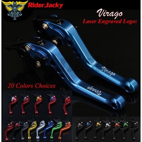 RiderJacky CNC Adjustable 14.7cm Short Brake Clutch Levers For Yamaha XV1100 Virago 1989-1998 1991 1992 1993 1994 1995 1996 1997