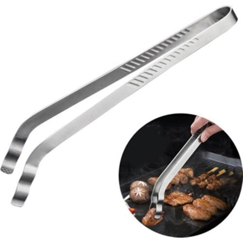 Stainless Steel BBQ Tongs Food Clip Kitchen Heat-resistant Barbecue Tweezer Metal BBQ Clip Multifunction Grill Tools