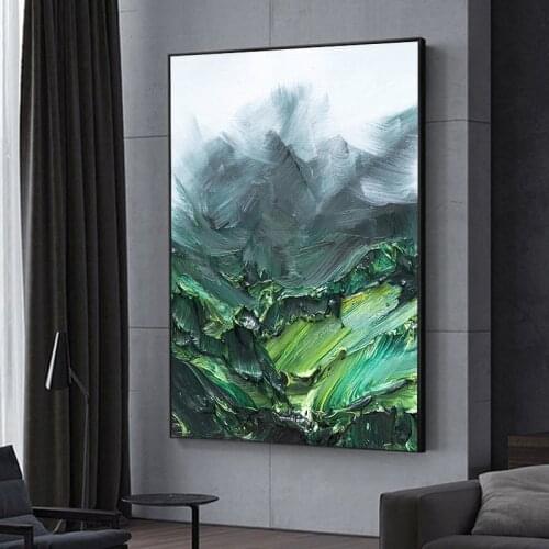 Thick texture bump texture Hand-painted abstract oil painting knife painting Designer recommends 3d mountains FHY013
