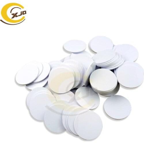 XJQ 100PCS/lot 125KHZ ID Coin card 13.56MHZ IC Coin card Access Control RFID card time attendance management ID Keytag card