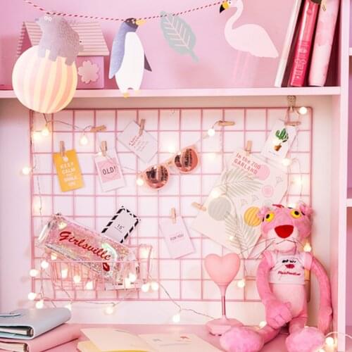 INS Iron Home Wall Decoration Grid Decor Photo Frame Postcards Wall Art Display Mesh Storage Shelf Organizer Rack Holder DIY Hot