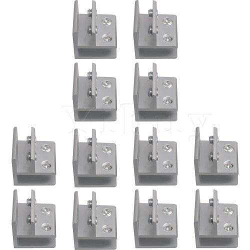 12 x Aluminum Glass Bracket 90 Degrees 8-12mm Glass Clamp 40x40x40mm