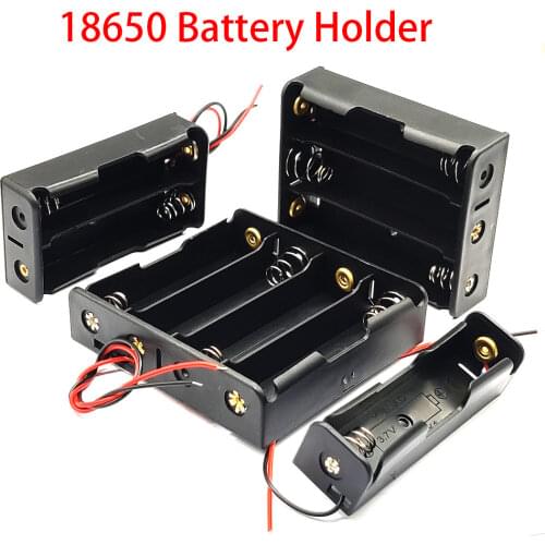 New 18650 Power Bank Cases 1X 2X 3X 4X 18650 Battery Holder Storage Box Case 1 2 3 4 Slot Batteries Container With Wire Lead