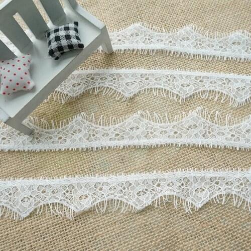 3Meters 3.5cm White Lace Trim Ribbon Handmade DIY Quilting Crafts Clothing Wedding Dress Home Textile Accessories