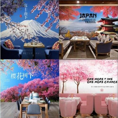 3d Wallpapers Japanese Ukiyo-shi Pilgrims Retro Nostalgic Restaurant Seamless Mural Cooking Sushi Footwear Club Wallpapers