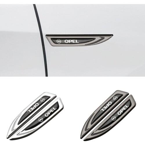 For Opel Corsa F GS LINE Insignia B GSi Grandland X Hybrid4 Car Fender Badge Emblem Sticker Auto Side Decoration Decals