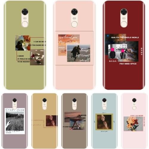 For Xiaomi Redmi S2 4 4A 4X 5A 6 6A 5 Plus Pocophone F1 Redmi Note 4 4X 5 5A 6 Pro Prime Phone Case Silicone Pink Art Back Cover