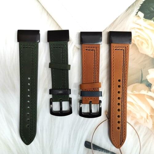 Fenix 5X plus 26mm Watchband For Garmin Fenix 6X pro Leather Quick fit Bracelet Straps Band For Fenix 3 3 HR Men Wriststraps