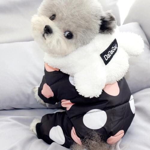 Dog Cotton Clothing Thicken Lining Warm Clothes Lining And Fleece For Pest Jacket Is Suitable For Small And Medium-sized Dogs