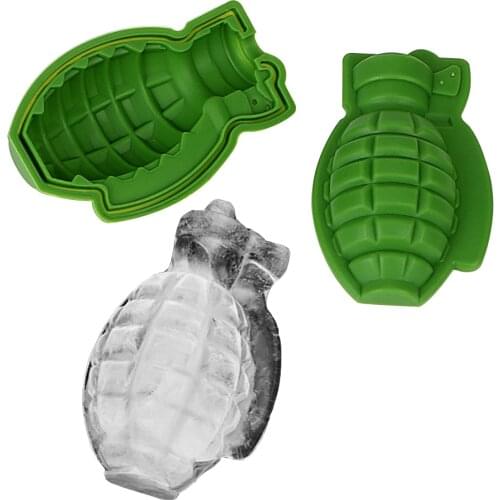 Kitchen Tools Ice Cream Maker 3D Grenade Shape Ice Cube Mold Bar Drinks Ice Maker Silicone