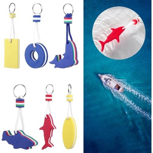 Boating Sea Sailing Fishing Water Floating Keychain Pendant Multi-shape Sports Rowing Inflatable Boats Yachting Accessories