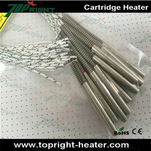 White Wire Heater Single End Cartridge Heater Mold Heating Element AC 220V 200W 1/4"x2"
