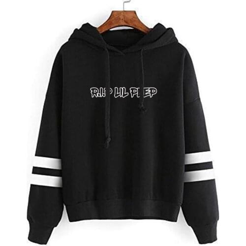 2019 New Social Harajuku Hoodies Letter rip Lil peep Print For boys Solid Color Hooded Tops mens Sweatshirt Long-sleeved