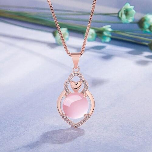 Natural Pink Jade Heart Pendant Necklace 925 Silver Fashion Jewelry Chalcedony Amulet Gifts for Women