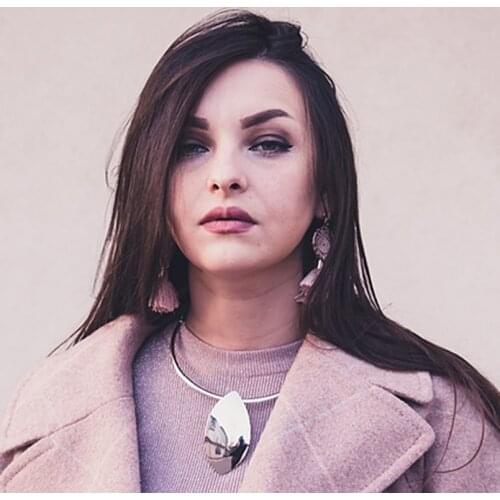 Punk Metal Geometric Torques Chokers Necklaces For Women Oval Shiny Alloy Statement Collar Necklace Jewelry Accessories UKEN