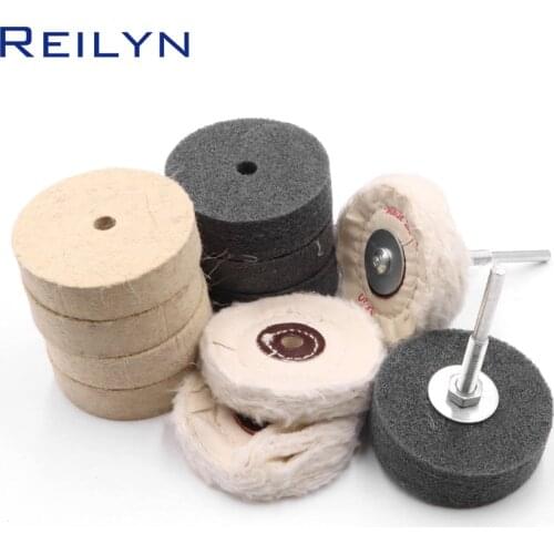 Wool polishing wheel 75mm Fabric Roller Cotton Fabric polishing wheel Nylon polishing disc Polishing Mops