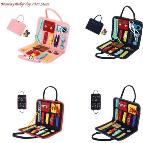 Brand New Kids Keeping Busy Portable Toddler Play Board Sensory Board Fine Motor Skill Train Montessori Toy Early Education Toy