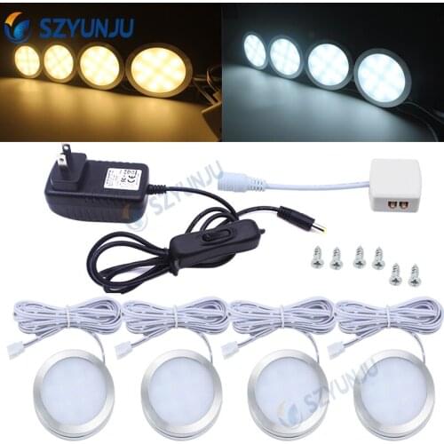 LED cabinet light 2W with 12V power adapter indoor lighting for under kitchen cabinet Home wardrobe Showcase lamp decor