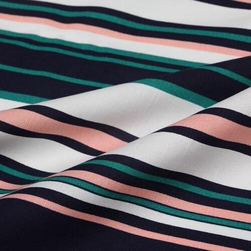 140cm width HLQON Imported pure cotton stripe material for children cloth brocade fabrics girl dress DIY Sewing Craft Cloth