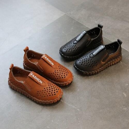 Children Shoes Boys Girls Spring Autumn Casual Shoes Soft Leather Kids Loafers Slip-on Student Breathable Shoe SML003