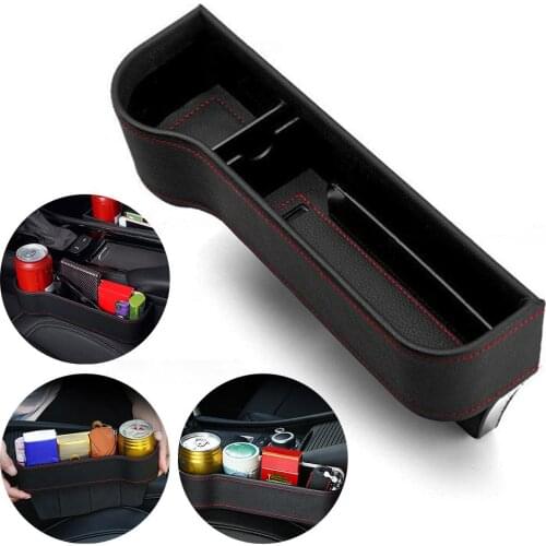 Universal Auto Car Seat Crevice Plastic Storage Box Cup Phone Holder Organizer Leather Car Seat Organizer Holder Trunk Organizer