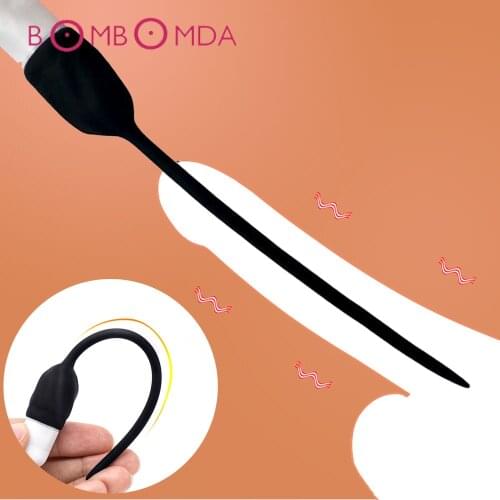 Urethral Vibrator Catheter Penis Plug Sex Toys for Men Vibrating Urethral Plug Penis Insertion Urethra Sound Dilator Adult Toys