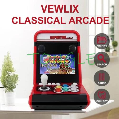 2021 New 1 Player Arcade Stick 7 Inch Mini Machine Pandora Box 3d 6067 In 1 Game Show Retro Video Game Console SUPRETRO To TV PC