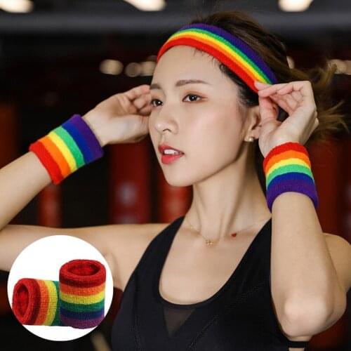 1PC Colorful Cotton Wrist Support Unisex Fitness Sport Sweatband Wristband Wrist Protector Running Gym Wrist Brace Sweat Band